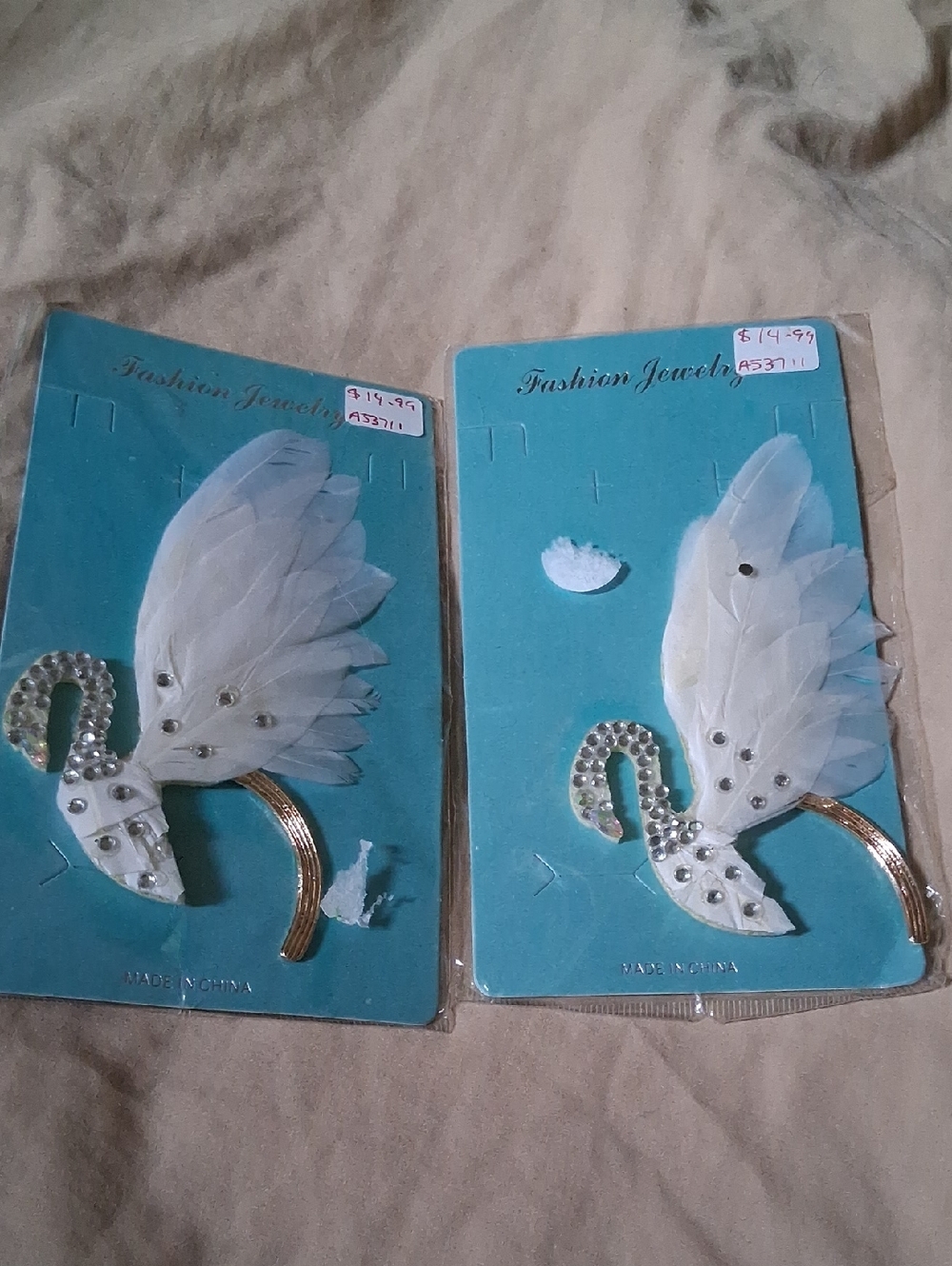 Peacock Ear Cuff Two Pcs